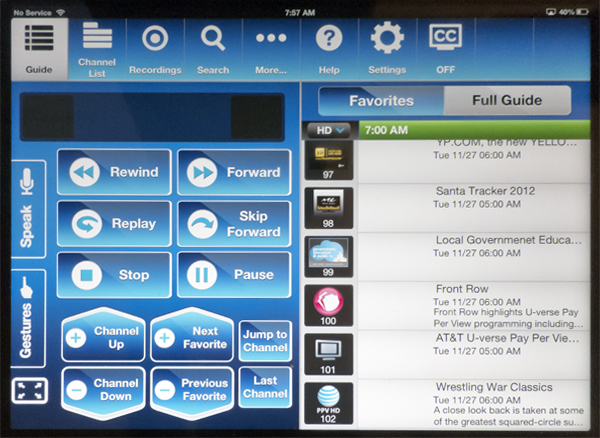 AT&T 2012-1127 U-verse Easy Remote AT&T U-verse Easy Remote app