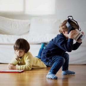 Kid on AT&T broadband VR