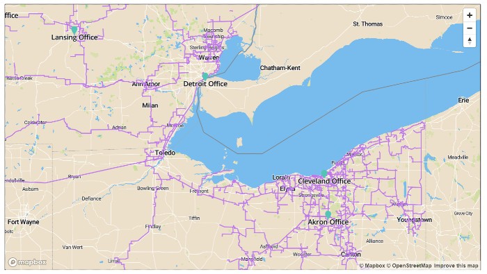 Everstream fiber network map