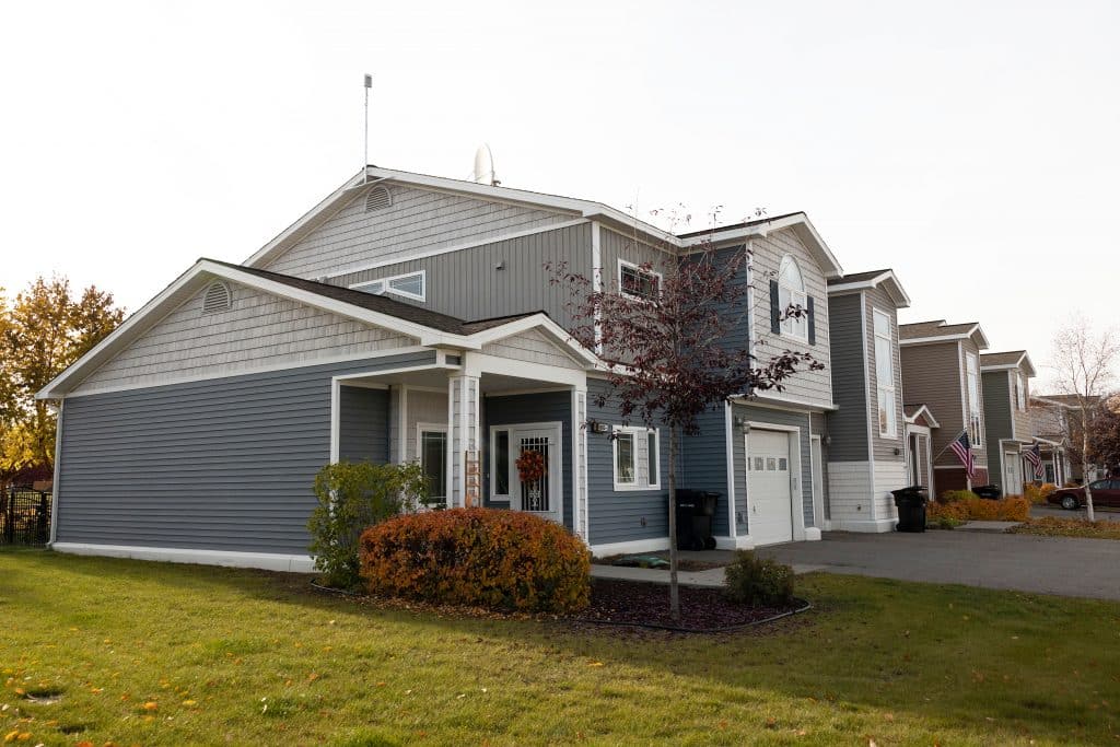 Fort Wainwright family housing equipped with an Alaska Communications receiver. Mesh networks use fiber and radios to create a redundant mesh of connectivity around the customer.
