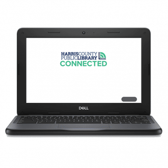 Harris County Public Library on Laptop
