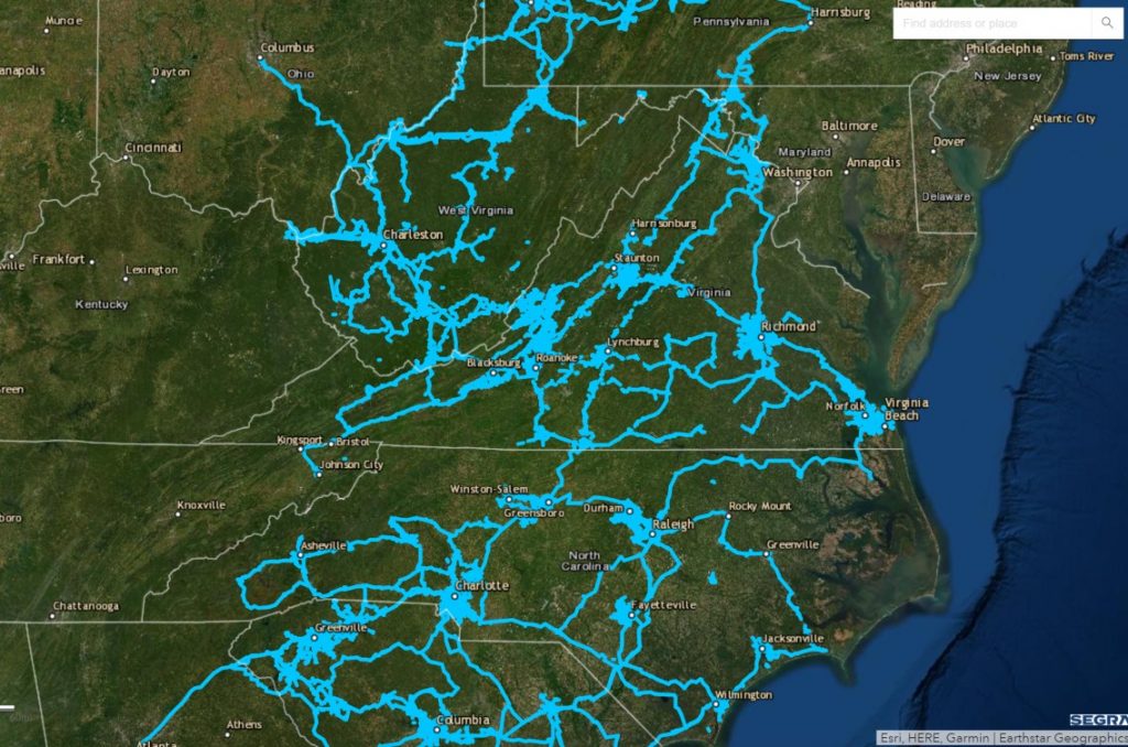 Segra Fiber Network Map