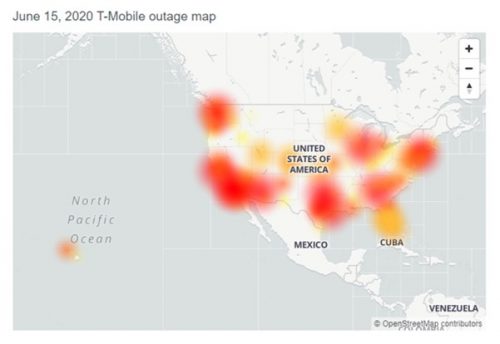 T-mobile network outage map