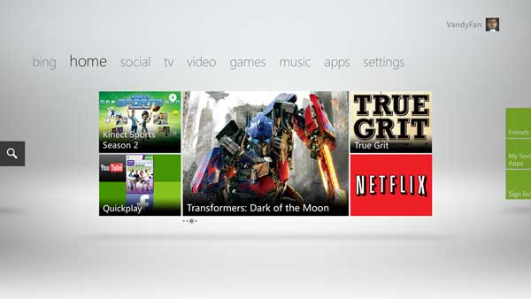 Unified Dashboard for Xbox Live