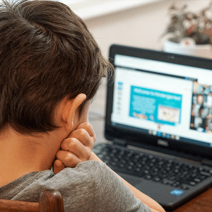 Kid working from home
