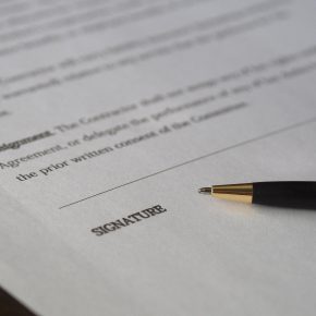 business deal paperwork