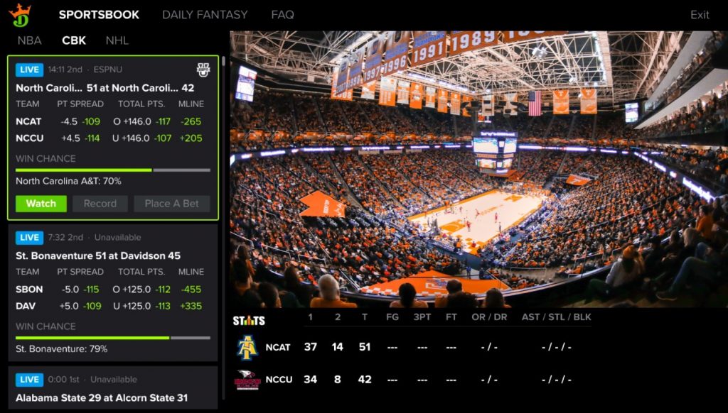 DrfatKings app display on Dish TV
