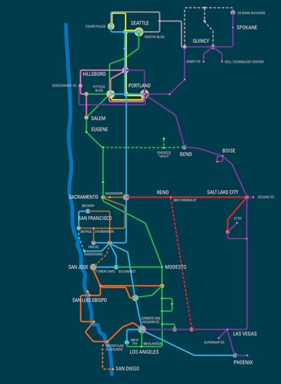 electric lightwave metro network map