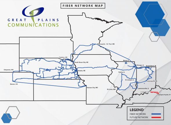 great plains communications network map