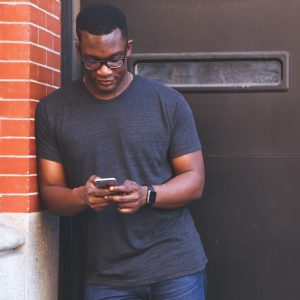 man on mobile