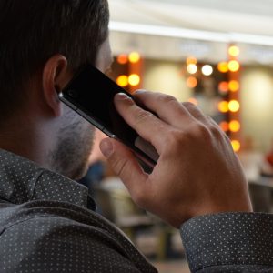 man on phone