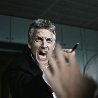 man yelling