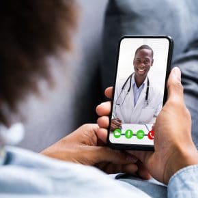 Video Conferencing With Doctor. Online Telemedicine