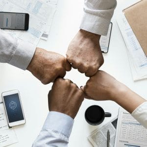 partnership fist bump