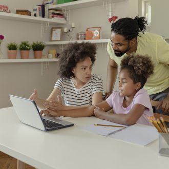 children doing homework