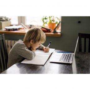 student at home image