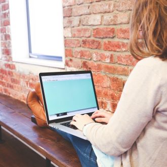 student on laptop