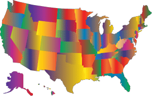 colorful us map