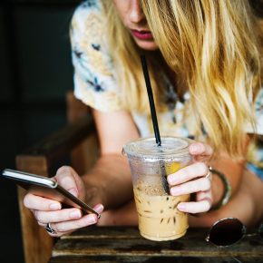 woman texting