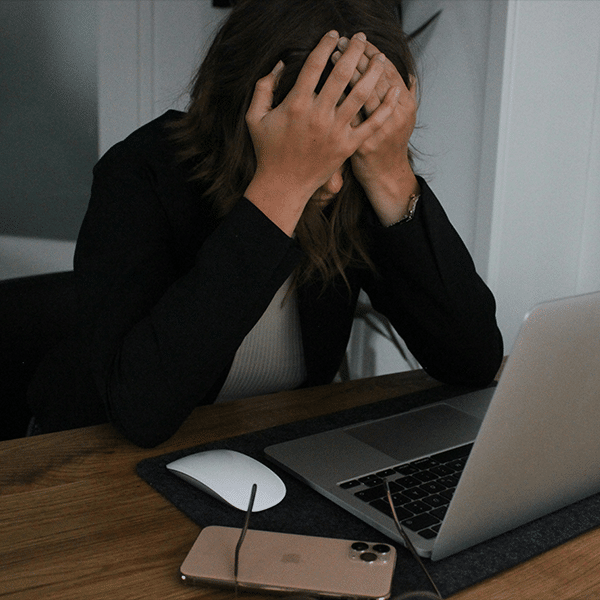 Frustrated person