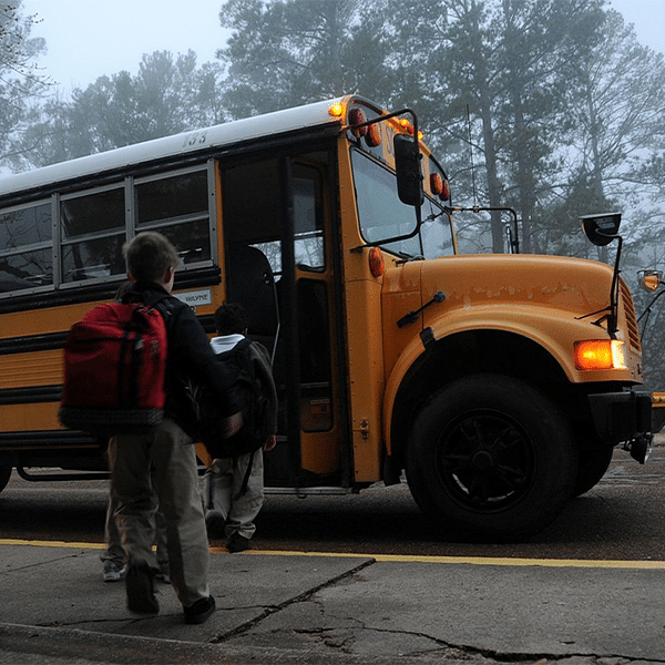 Kids on school bus