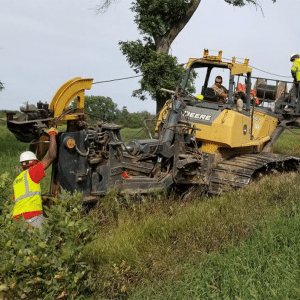 OSP Fiber Plow Rural