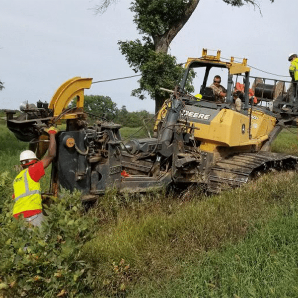 OSP Fiber Plow Rural