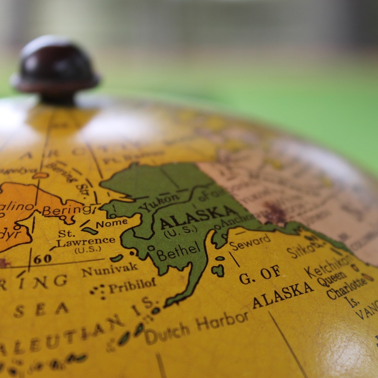 alaska on a map