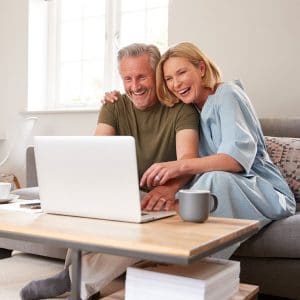 Couple on laptop