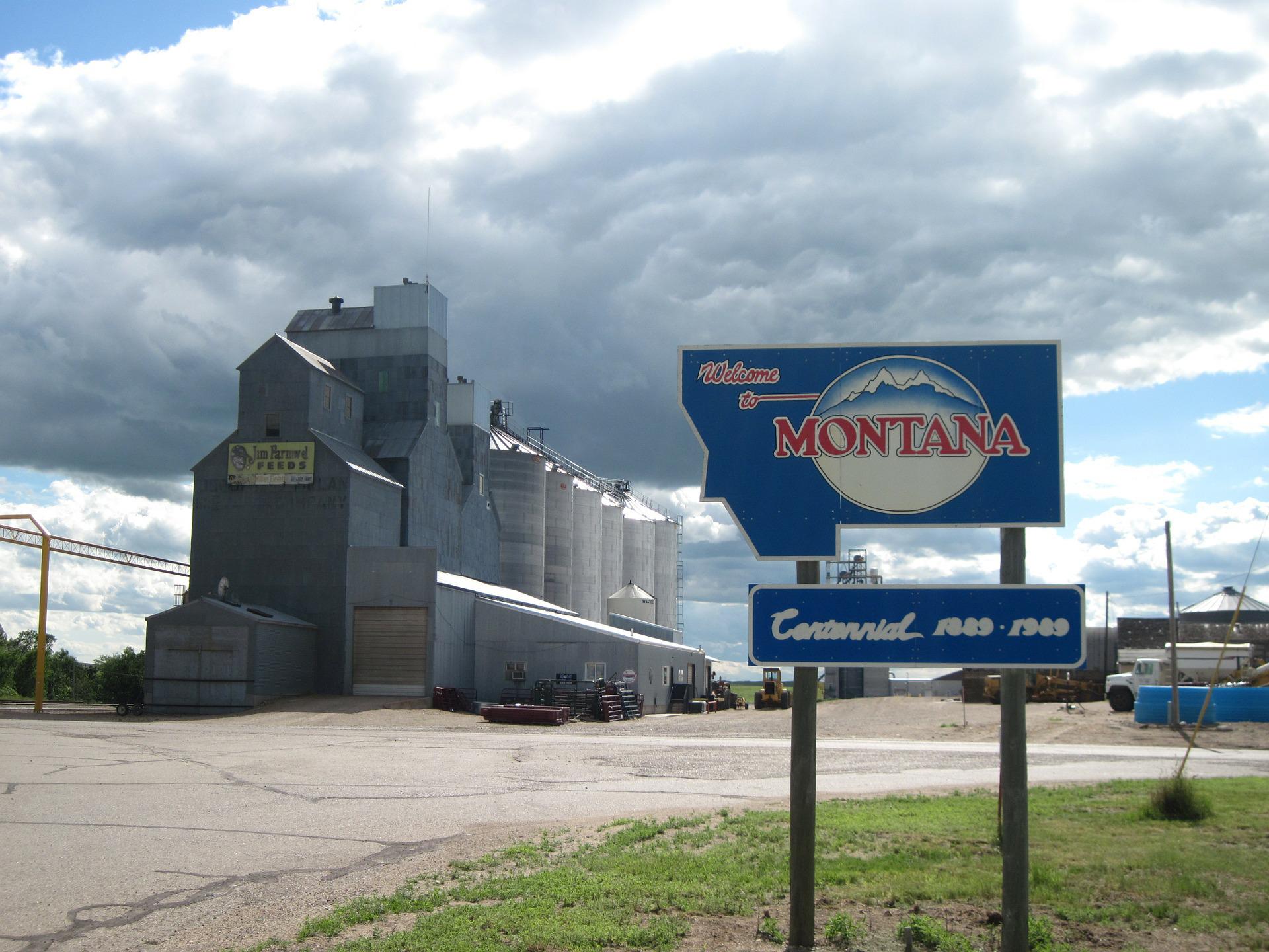 Welcome to Montana sign