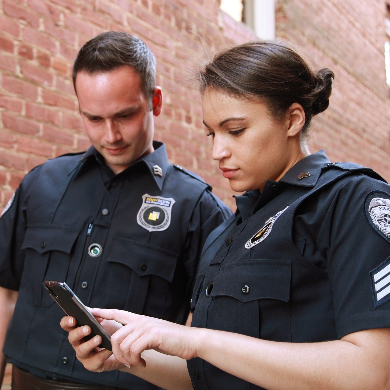 police on mobile phone