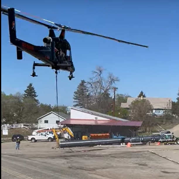 Helicopter helps TDS deliver improved internet speeds