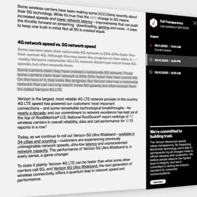 verizon full tranparency document