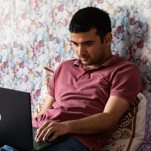 Kid working from home